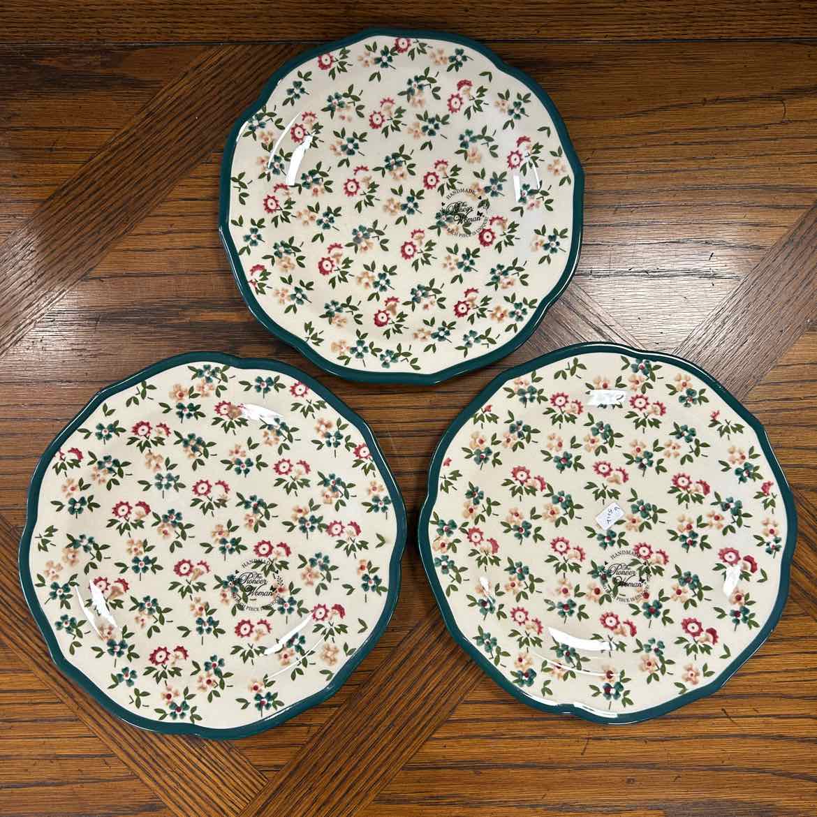 3 Pioneer Woman Green Salad Plates