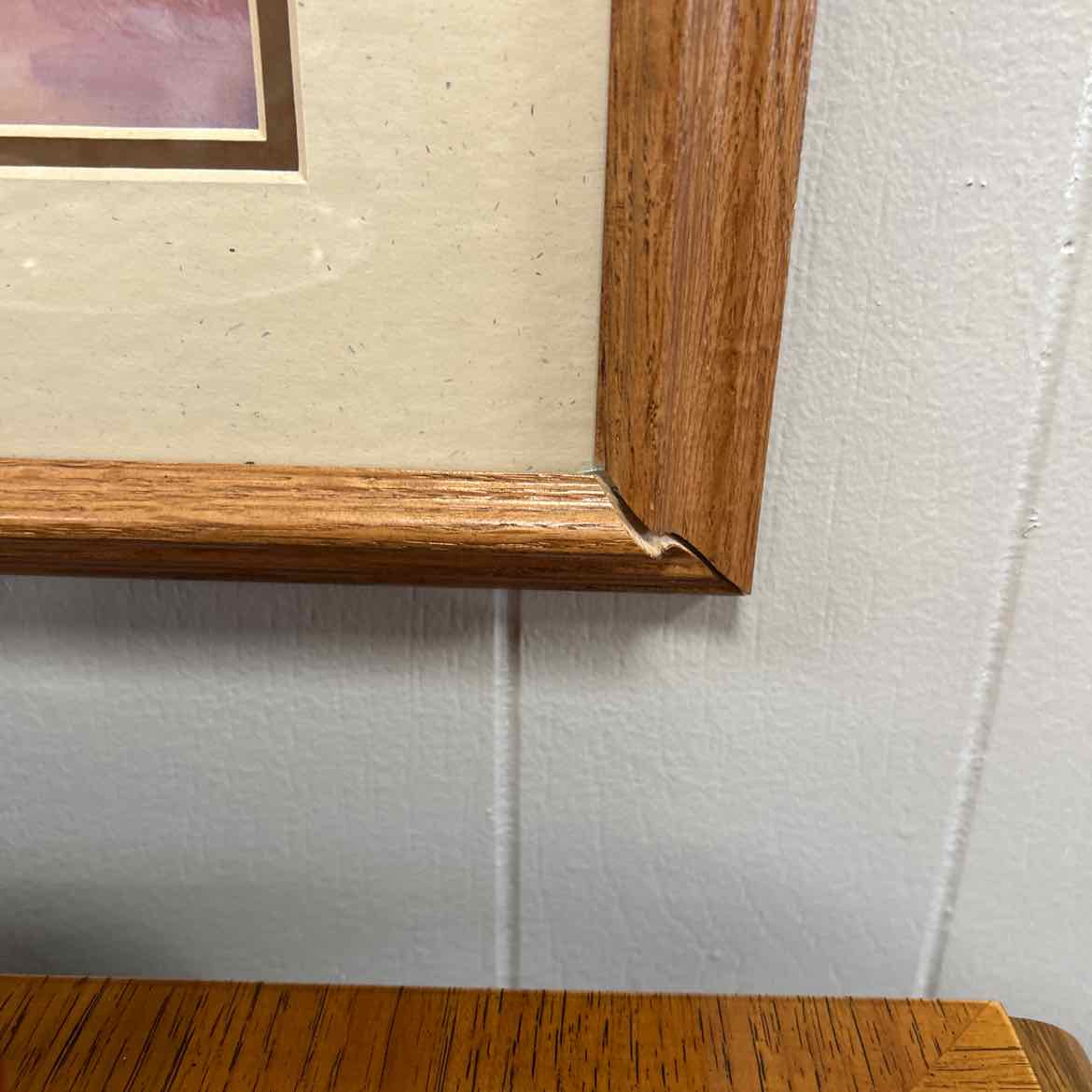 French Restaurant Picture in Wood Frame AS IS