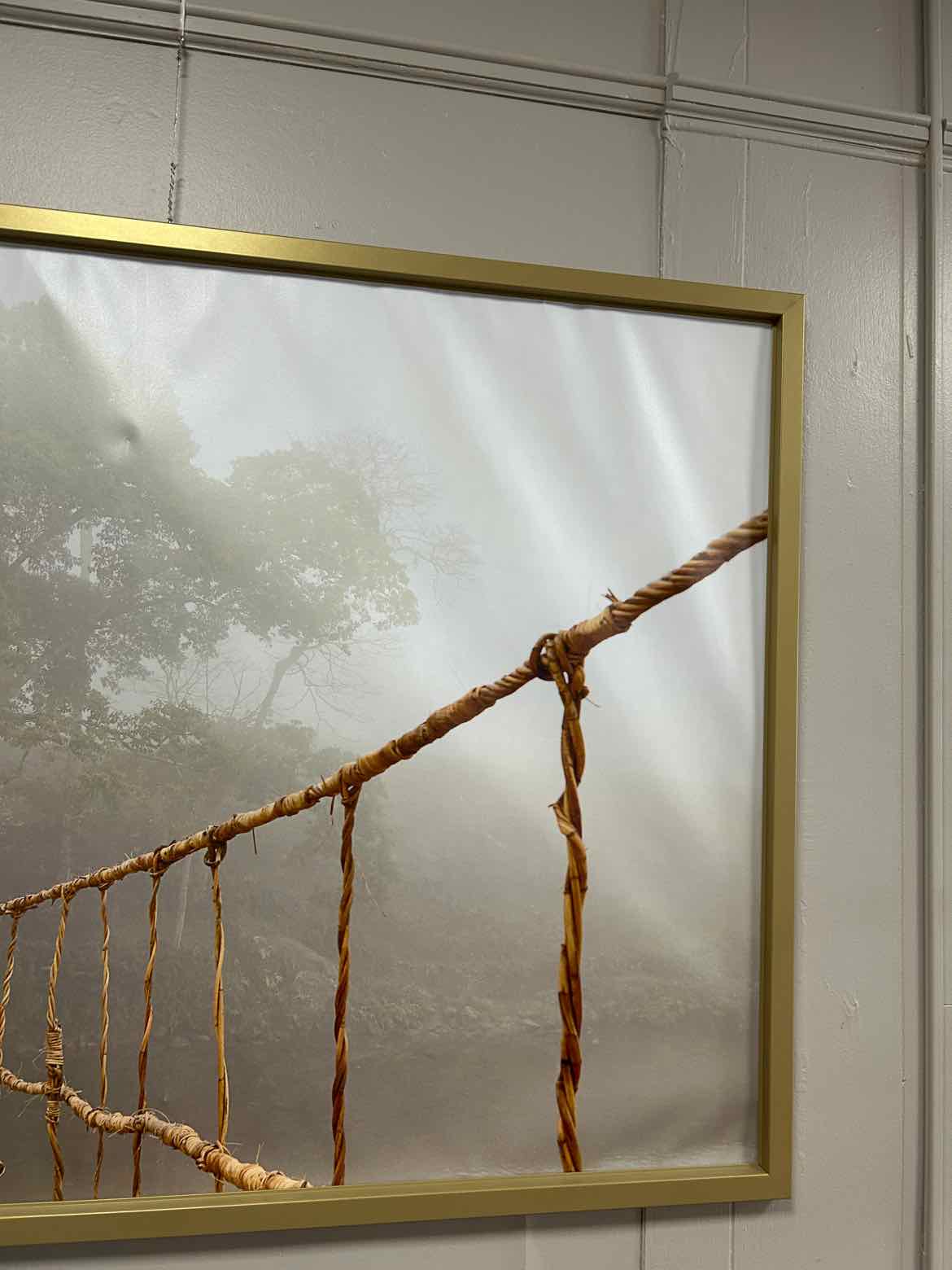 Picture of Rope Bridge in Gold Frame