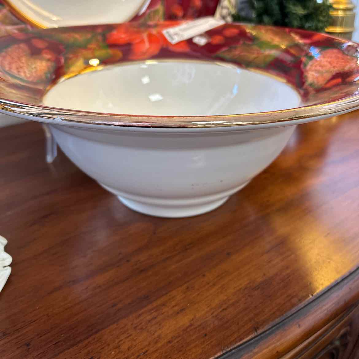 Large Ceramic Pointsettia Bowl