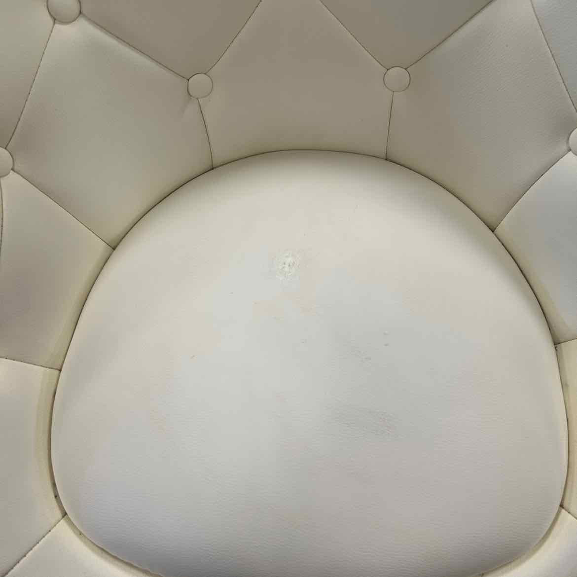 White Swivel Vanity Chair AS IS