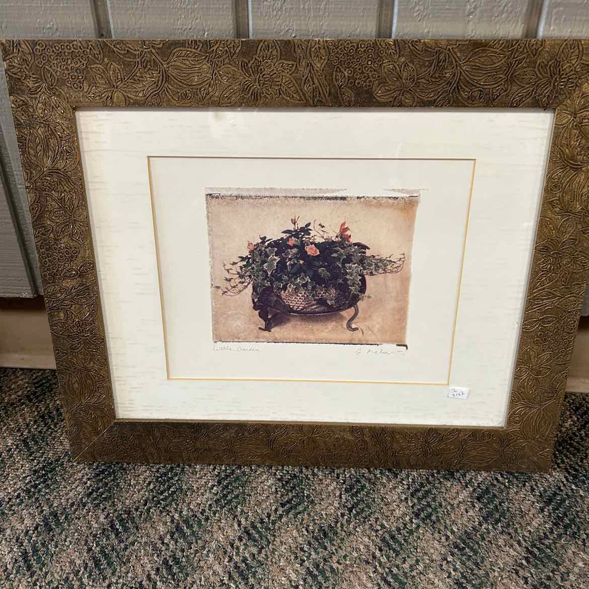 Little Garden Picture in Gold Frame