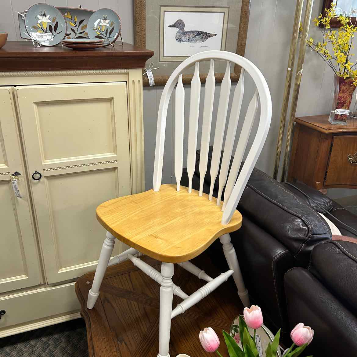 White Wood Side Chair