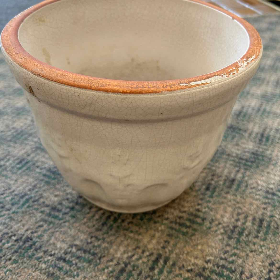 Tan Pottery Flower Pot
