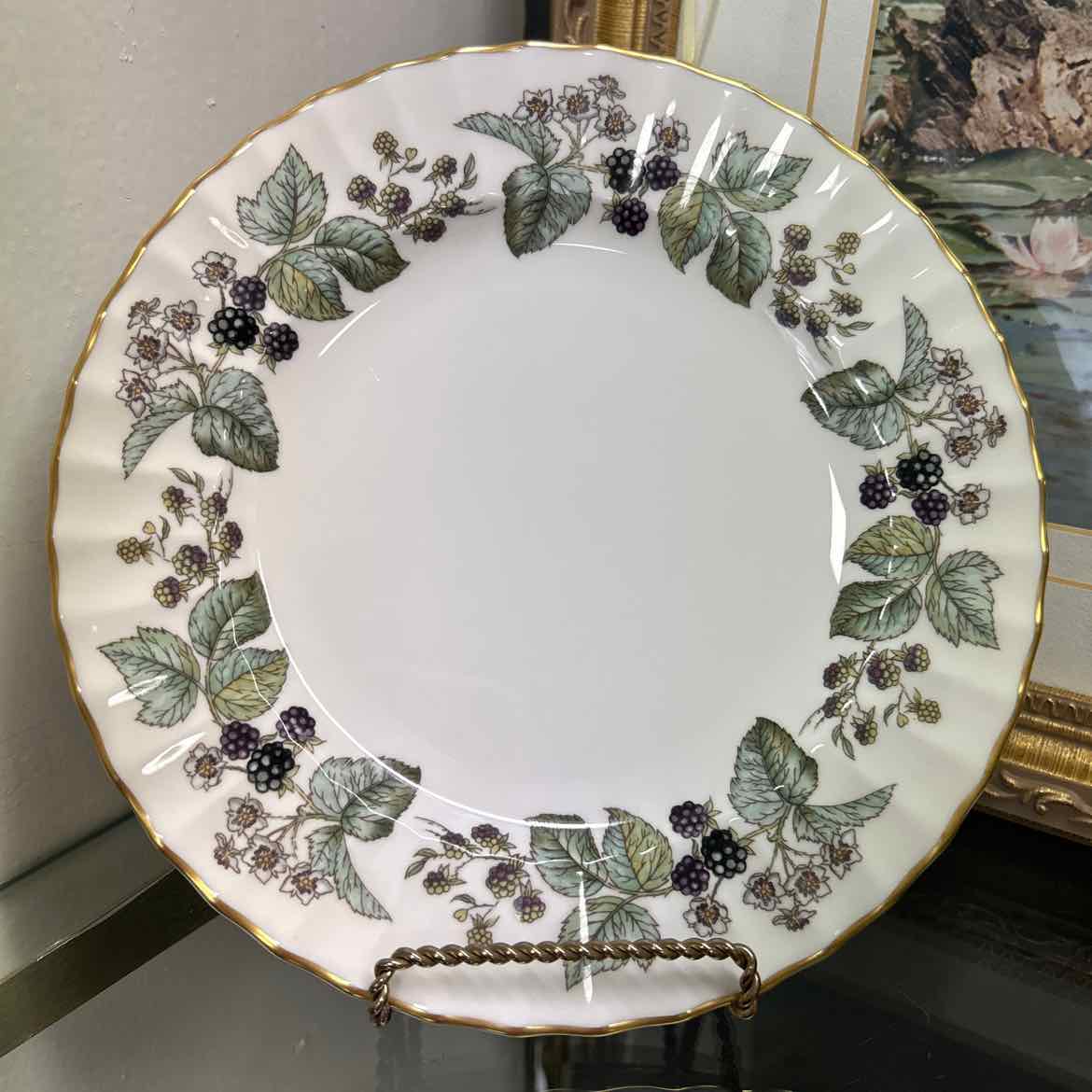 29 Pc Lavinia Royal Worcester English China - Blackberries