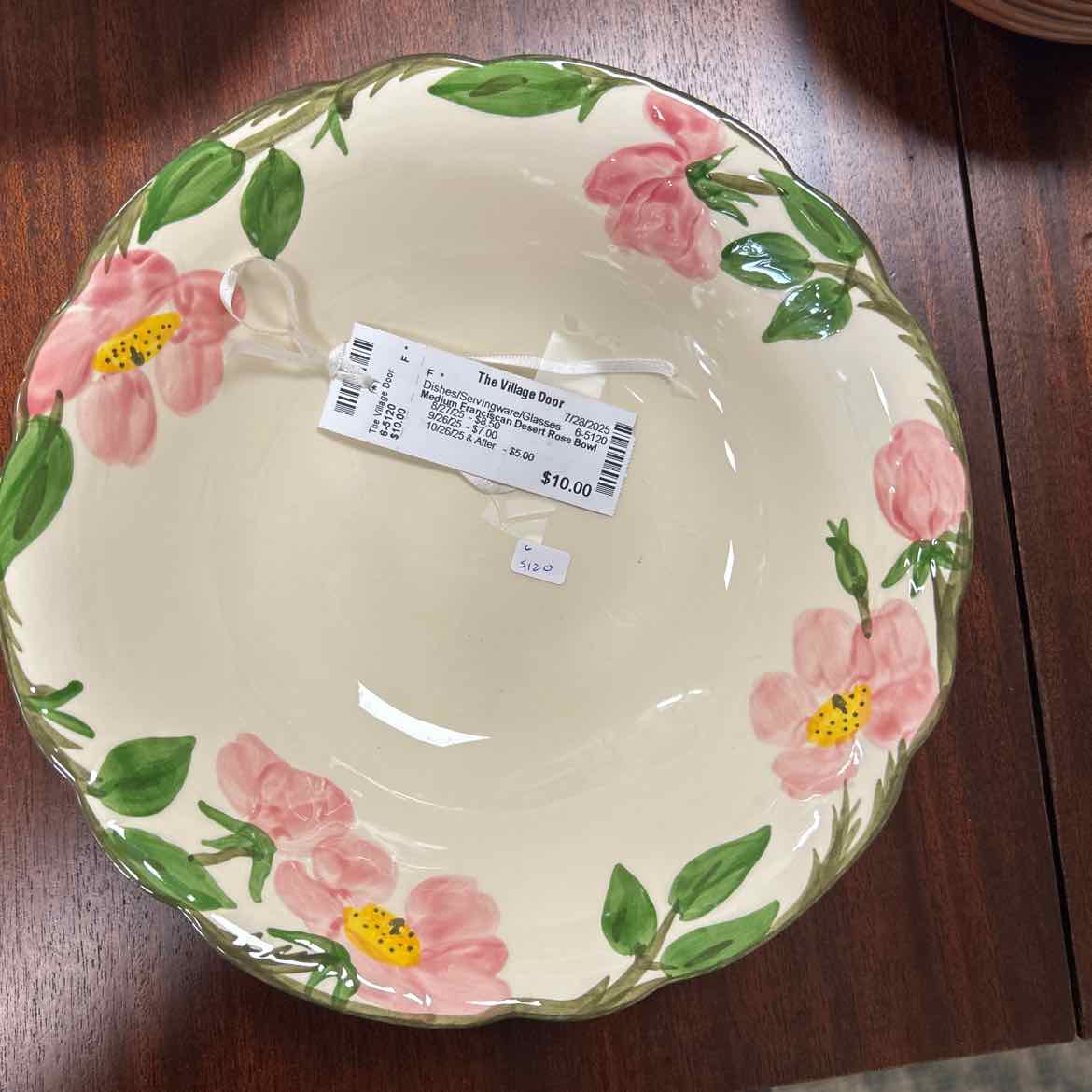 Medium Franciscan Desert Rose Bowl