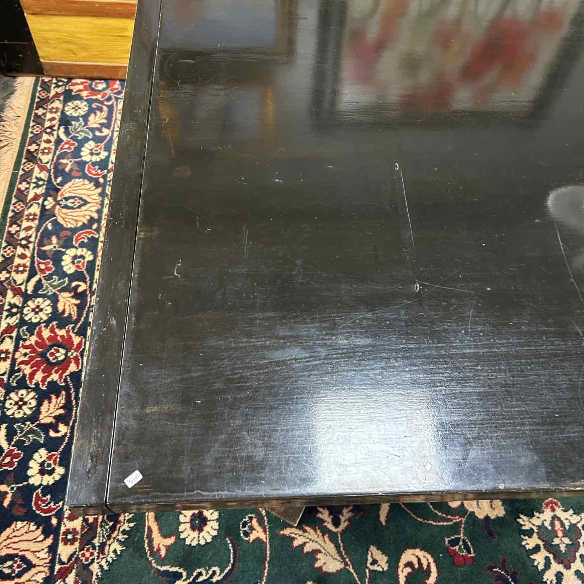 Large Dark Wood Dining Table w/2 Leaves