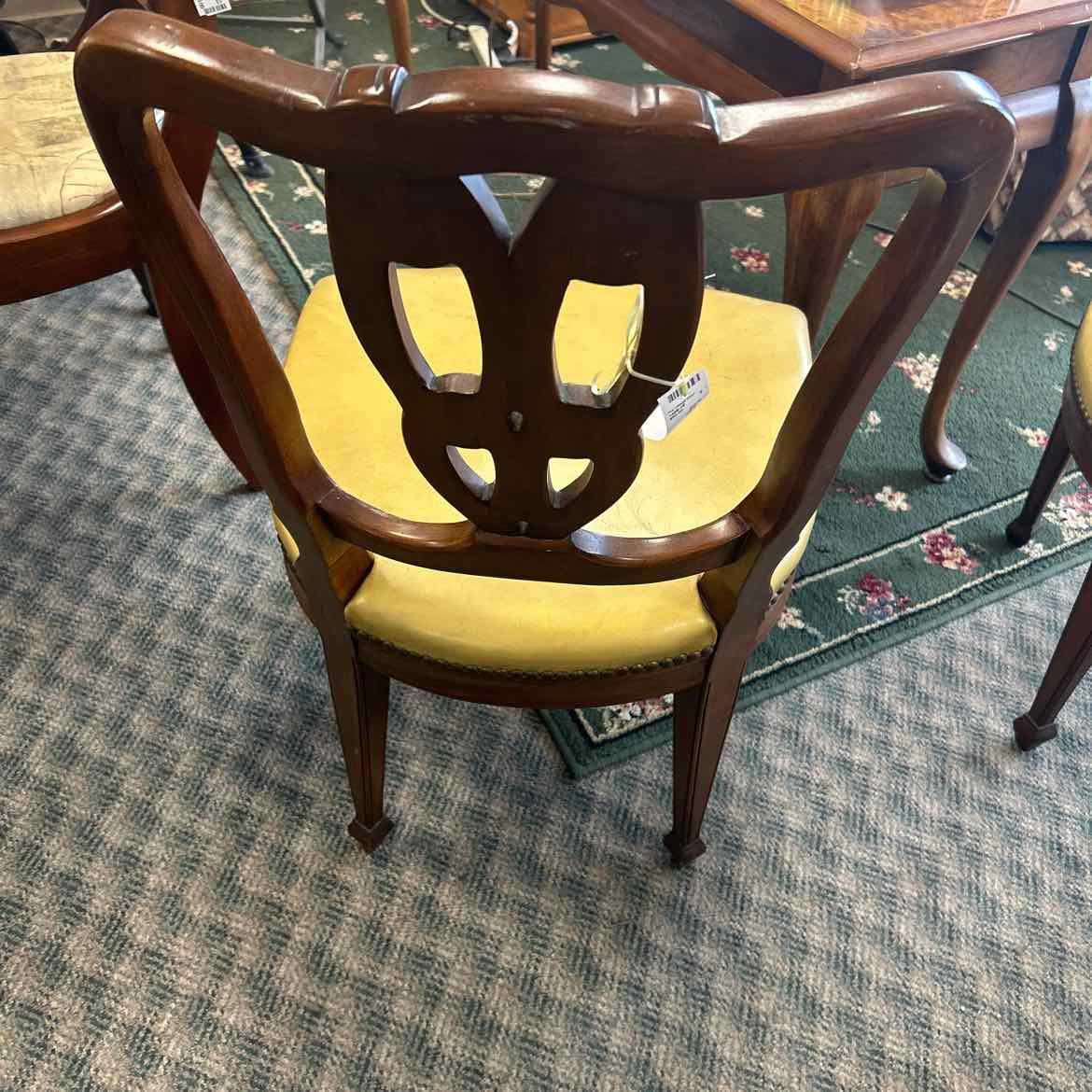 Kindel Gold Leather Dining Side Chair