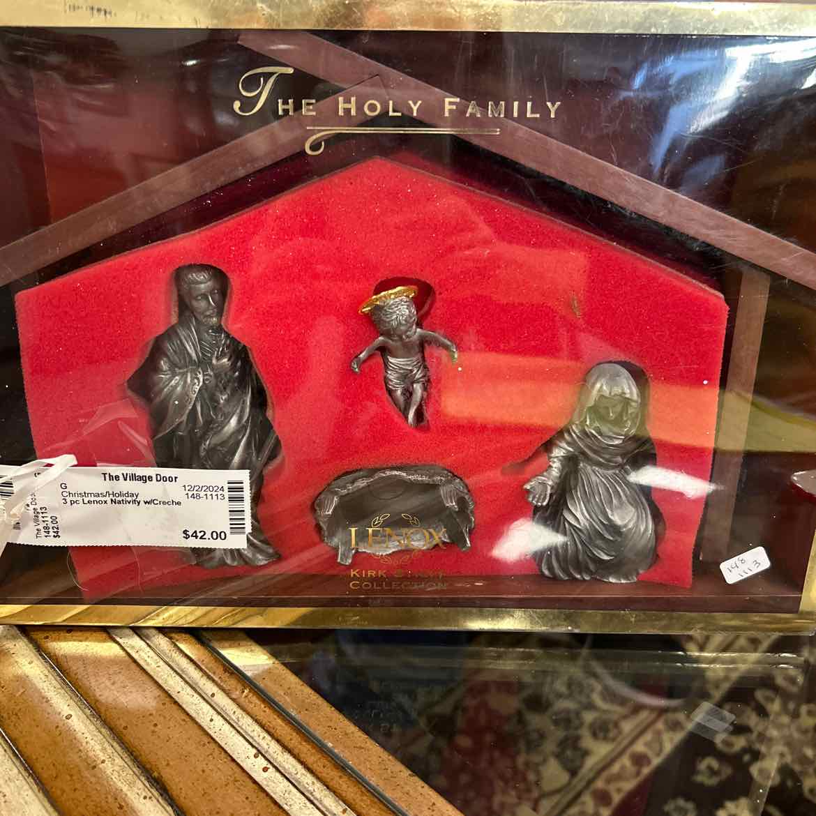 3 pc Lenox Nativity w/Creche