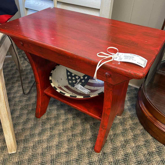 Small Red End Table