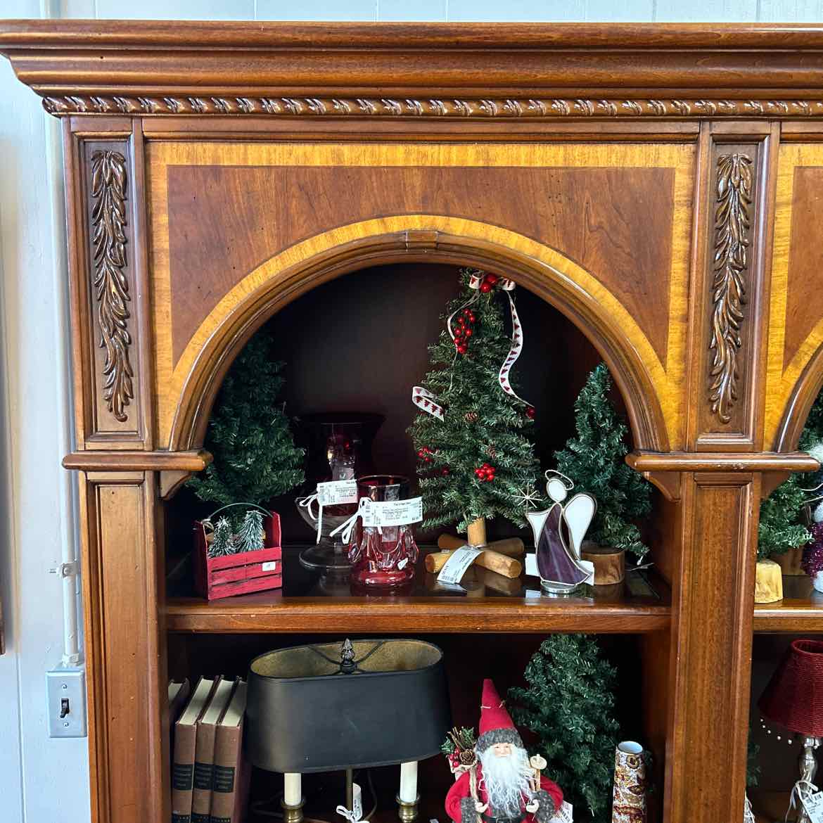 Double Sided Ornate Wood Cabinet