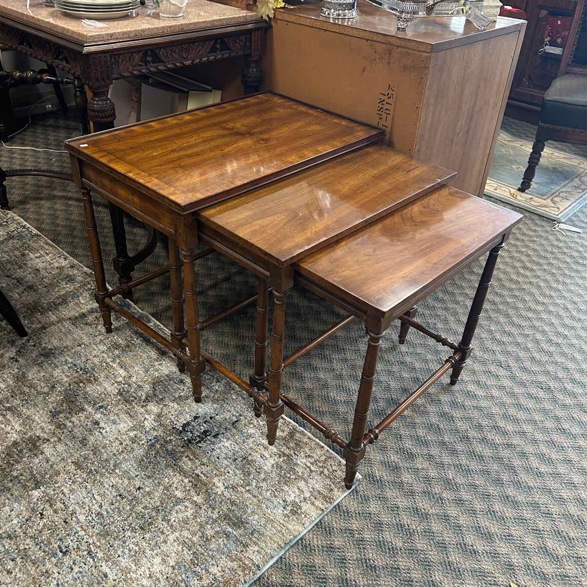 3 Wood Nesting Tables