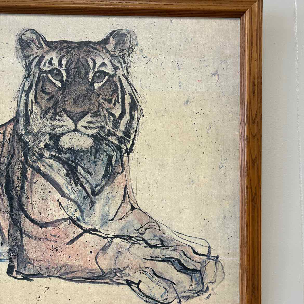 Fritz Hug Tiger Picture - Mid Century