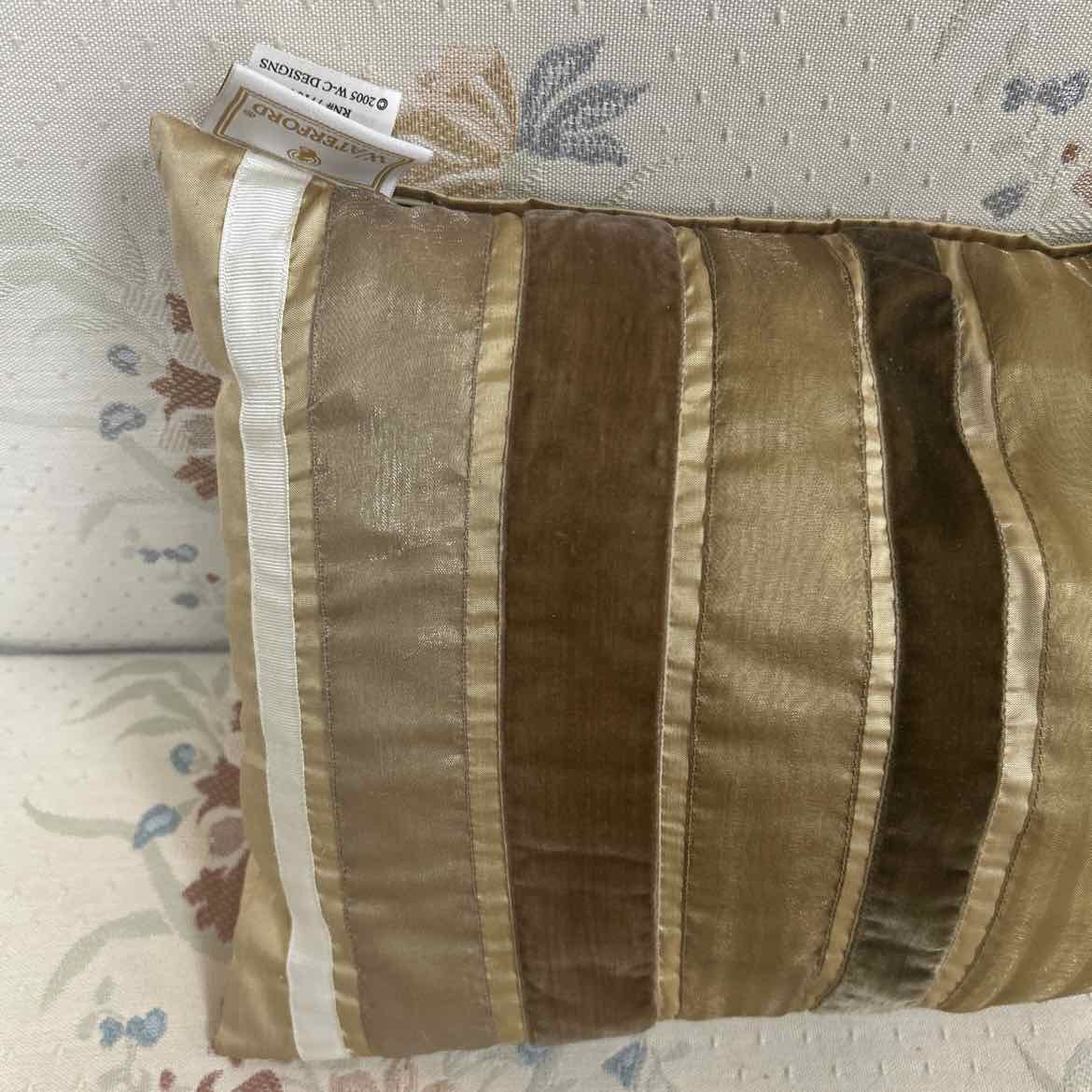 Rectangular Satin Pillow w/Stripes