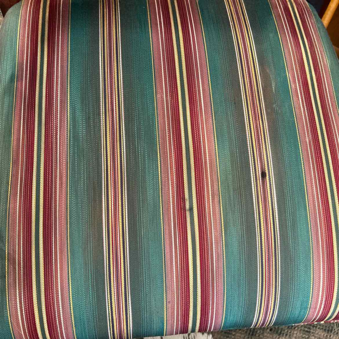 Green Striped Chair AS IS