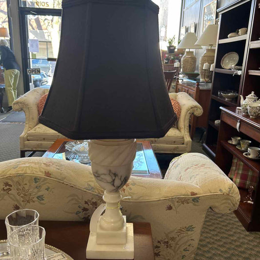 White & Gray Alabaster Lamp