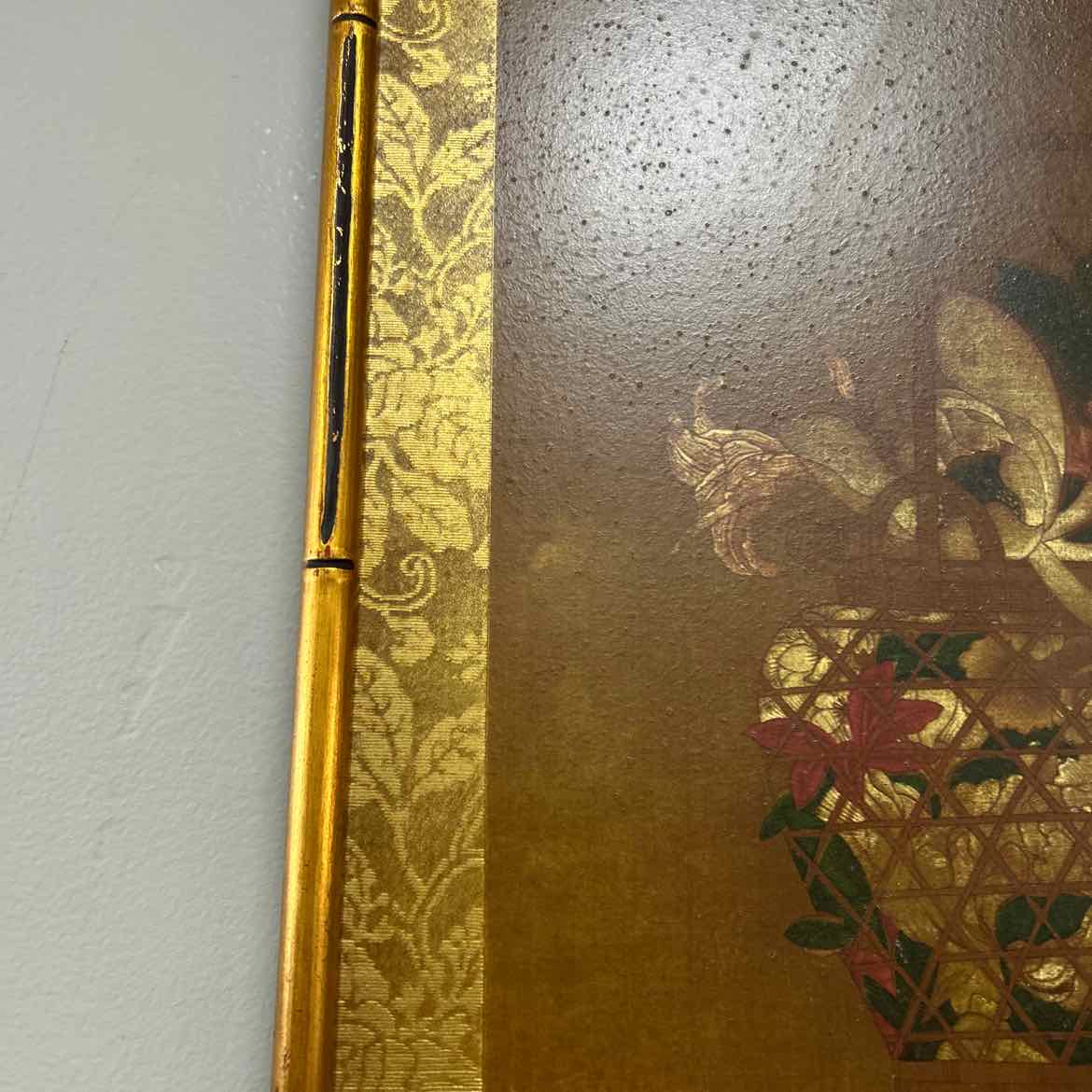 Basket of Flowers W/Gold