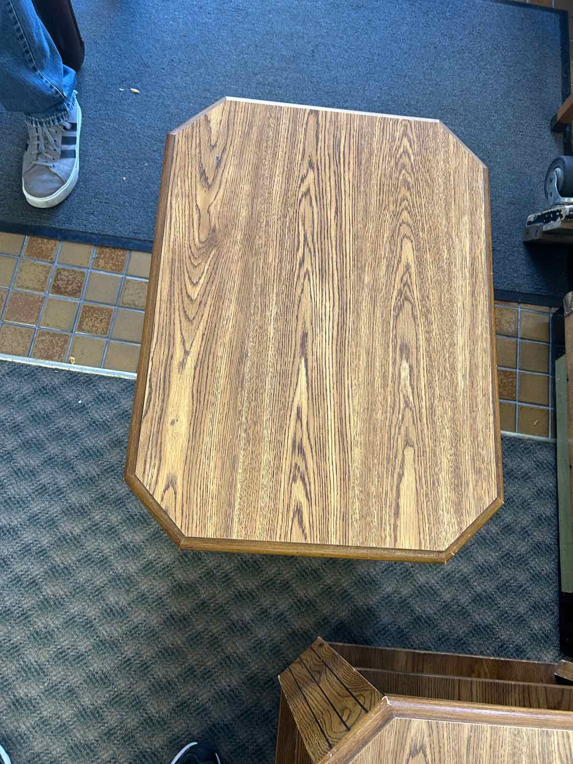 Small Wood Side Table w/2 Shelves