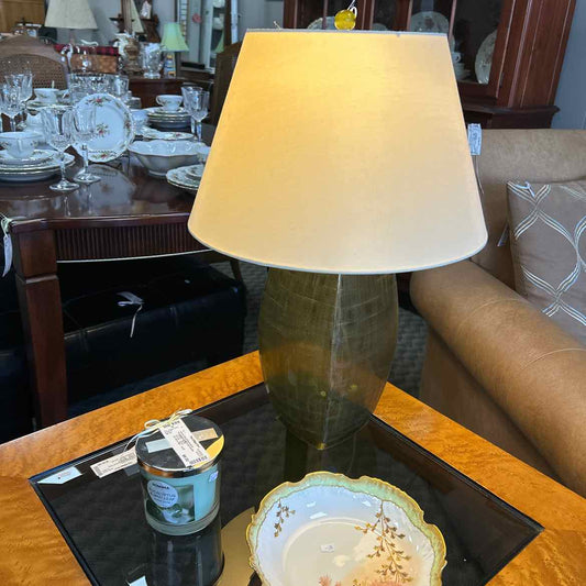 Lime Green Glass Lamp