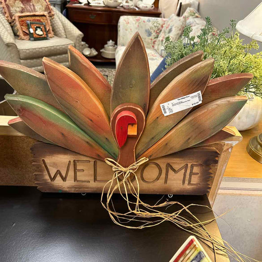 Wood Turkey Welcome Sign