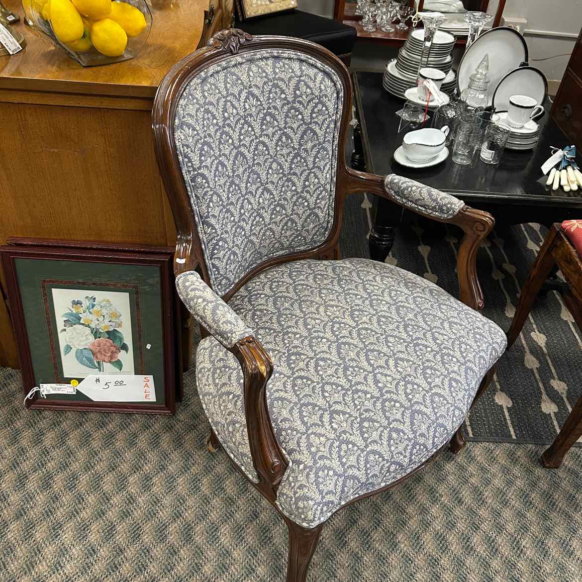 Woodmark Blue & Cream Chair