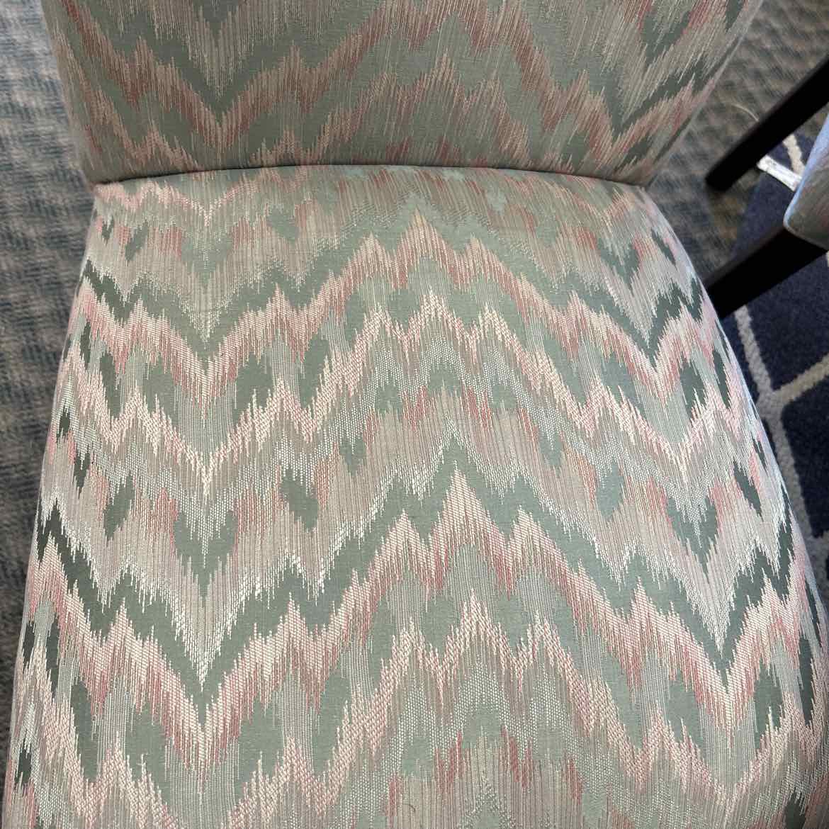 Teal & Pink Upholstered Pattern Chair