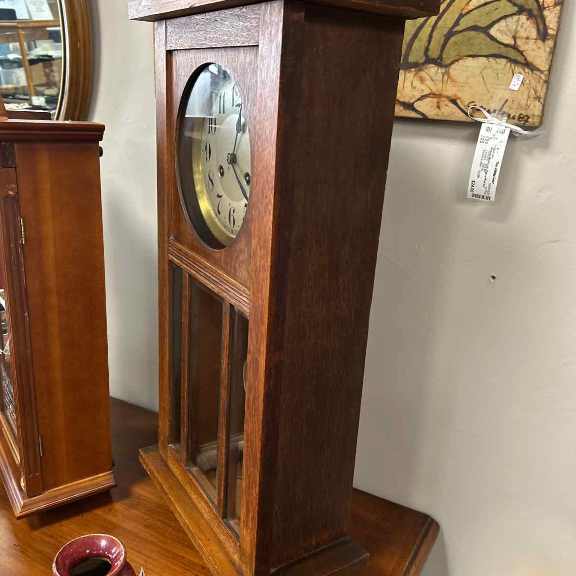 Vintage Wood Wall Clock -Working
