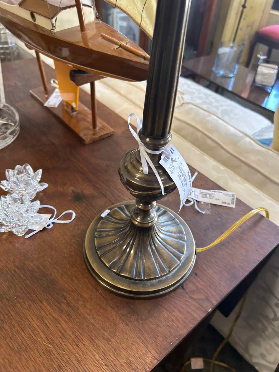 Brass Lamp w/Shade