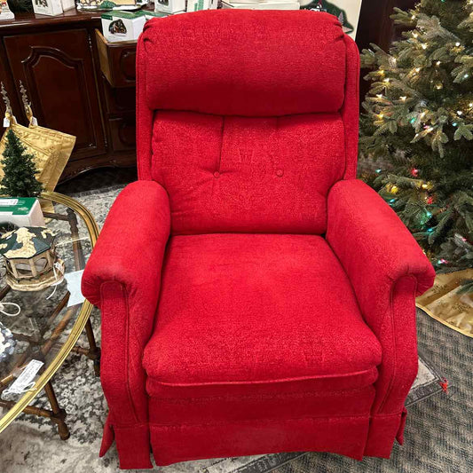 Red Recliner/Swivel Arm Chair