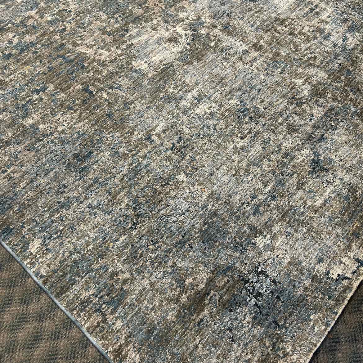 Speckled Tan & Teal Carpet