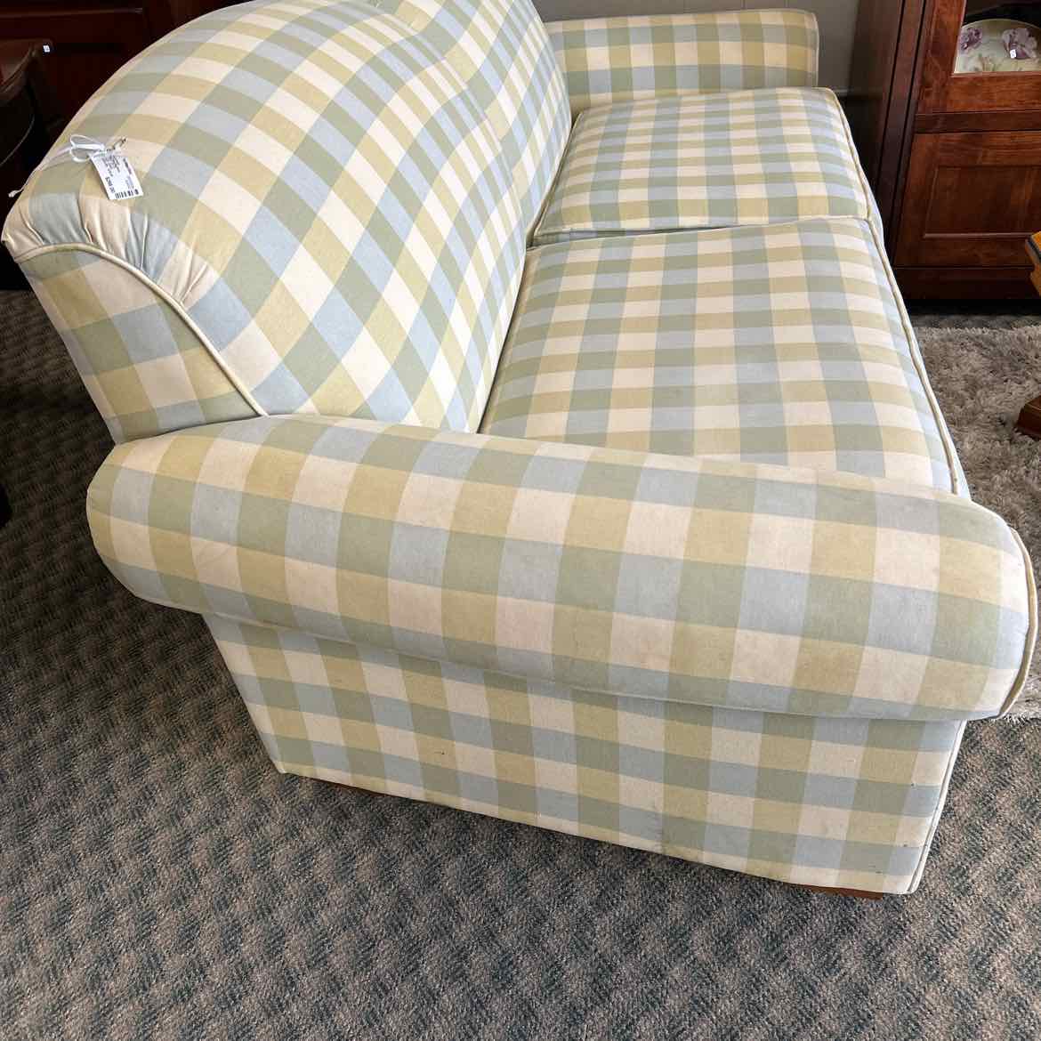 Blue & Yellow Plaid Sofa