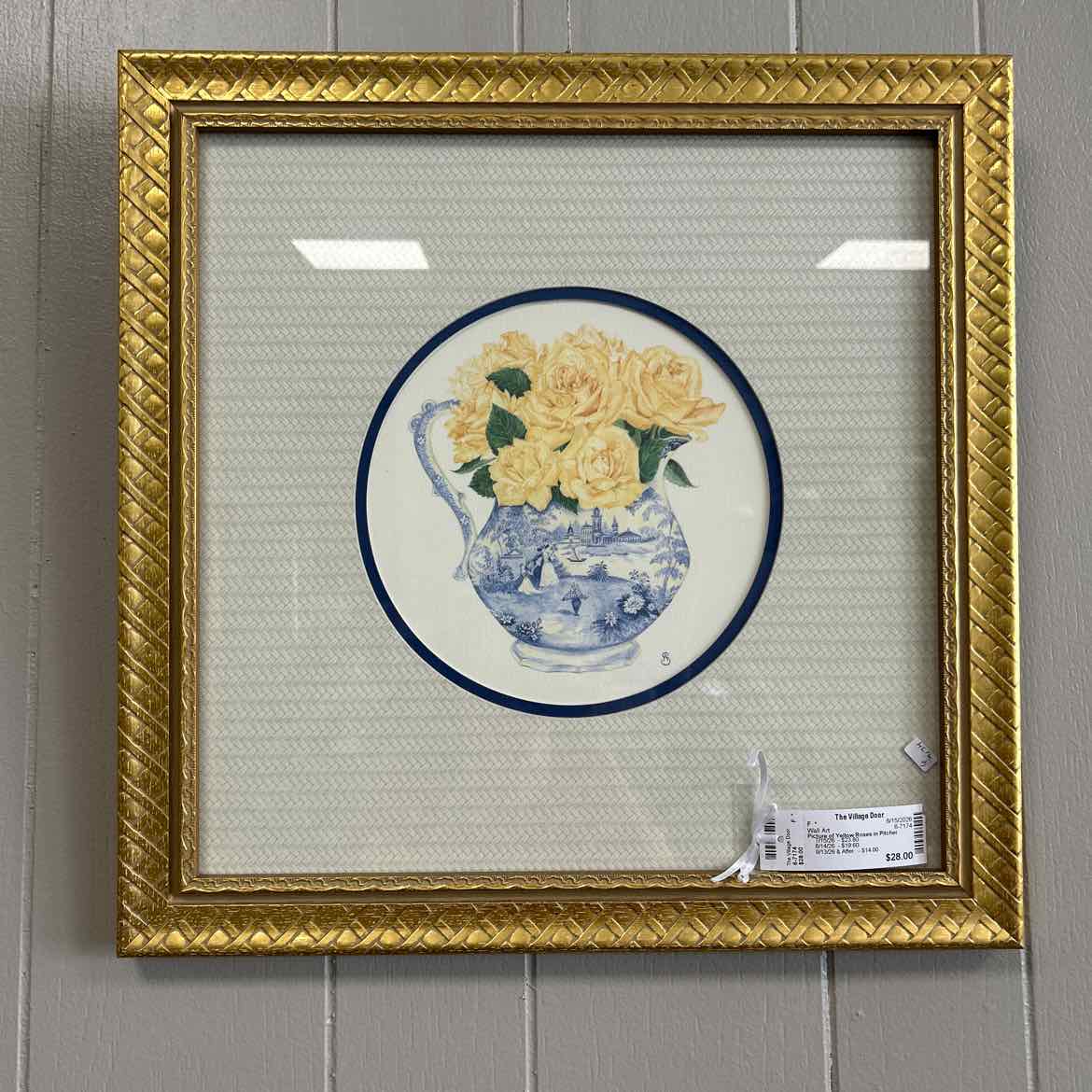 Picture of Yellow Roses in Pitcher