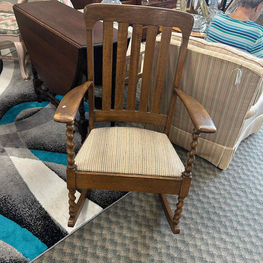 Wood Rocker w/Cushioned Seat