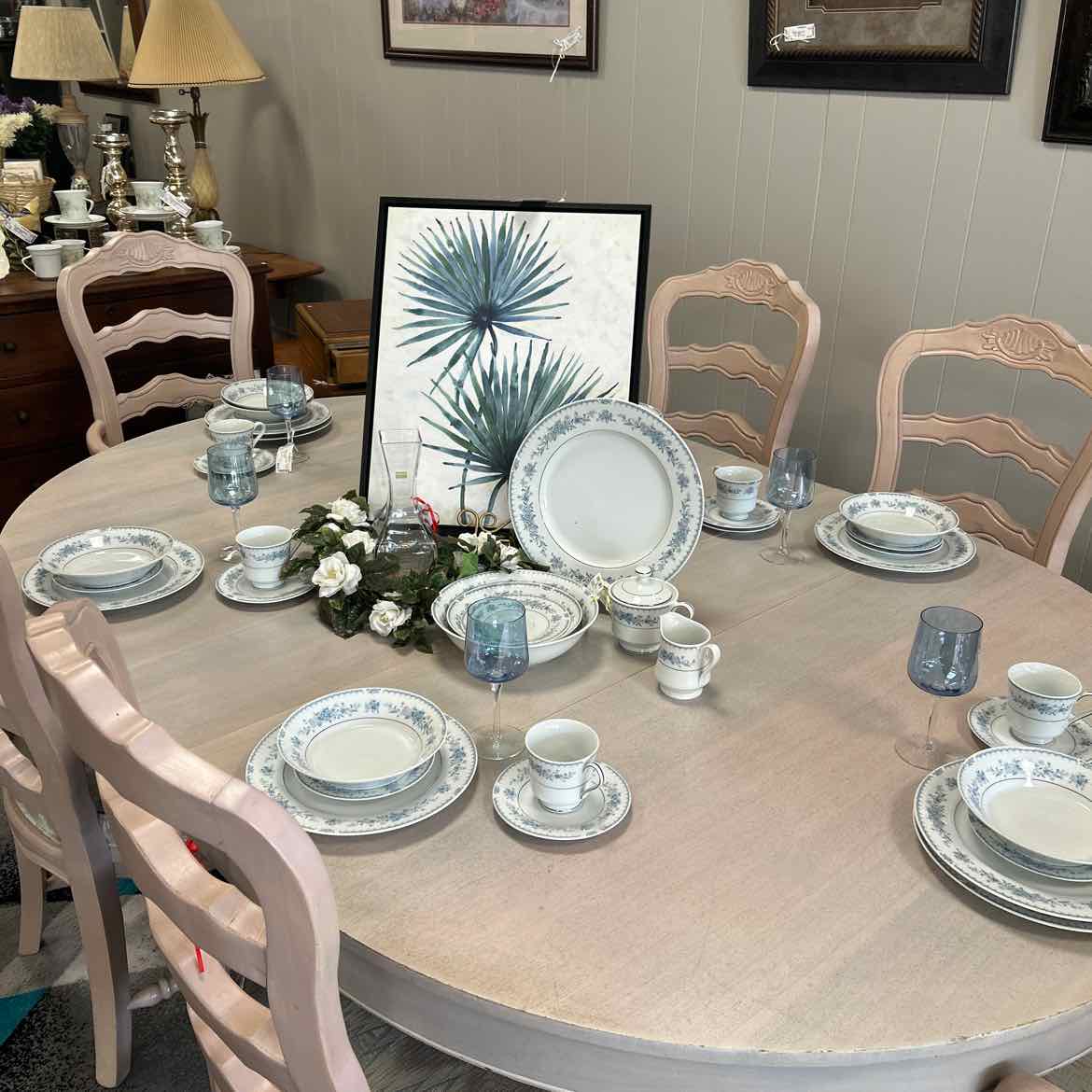 42 pc China w/Blue Flowers