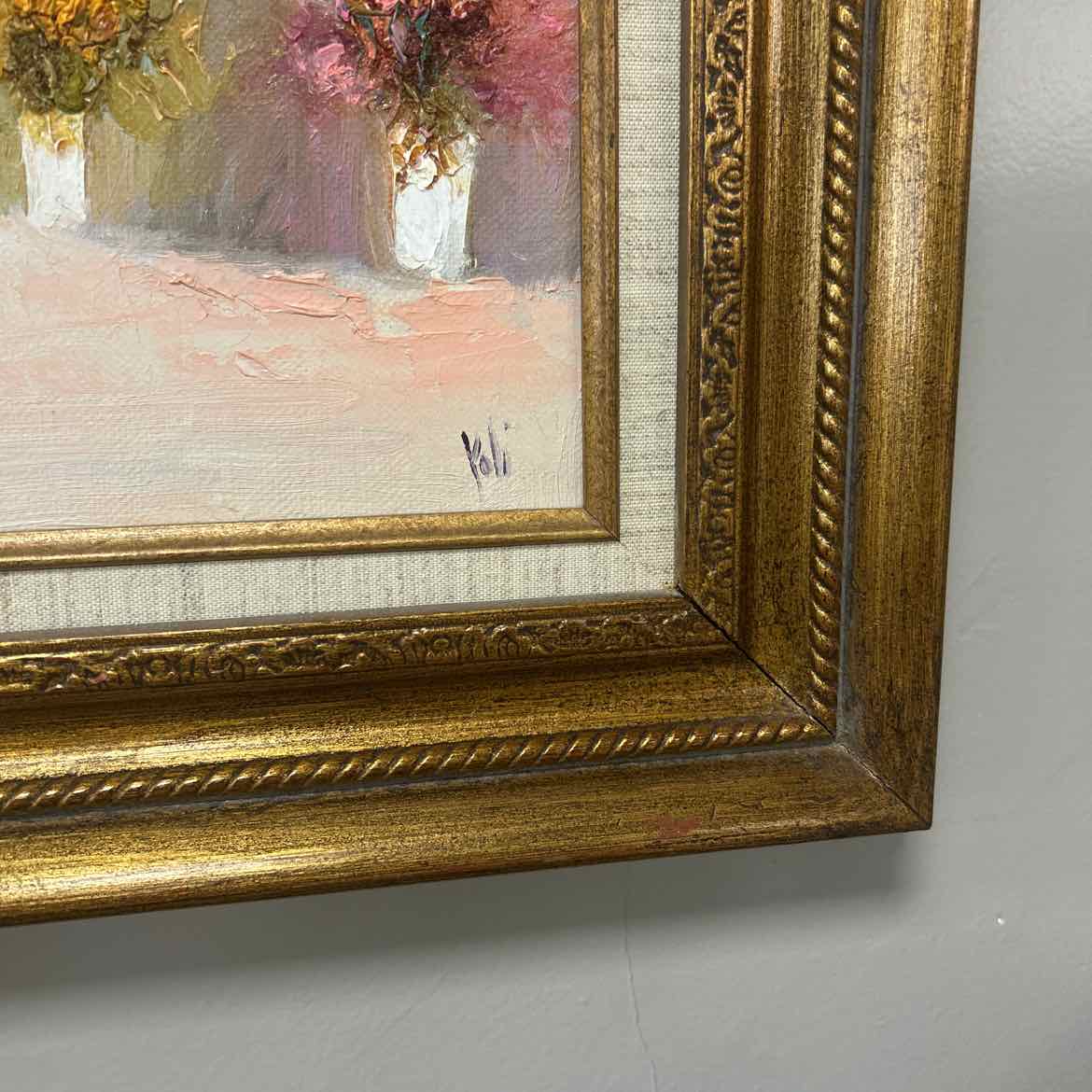 Painting of Arch & Ladies w/Umbrellas