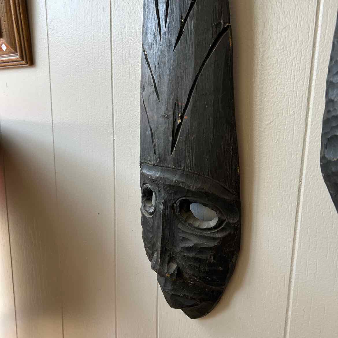 Pair Wood African Masks -Wall Art