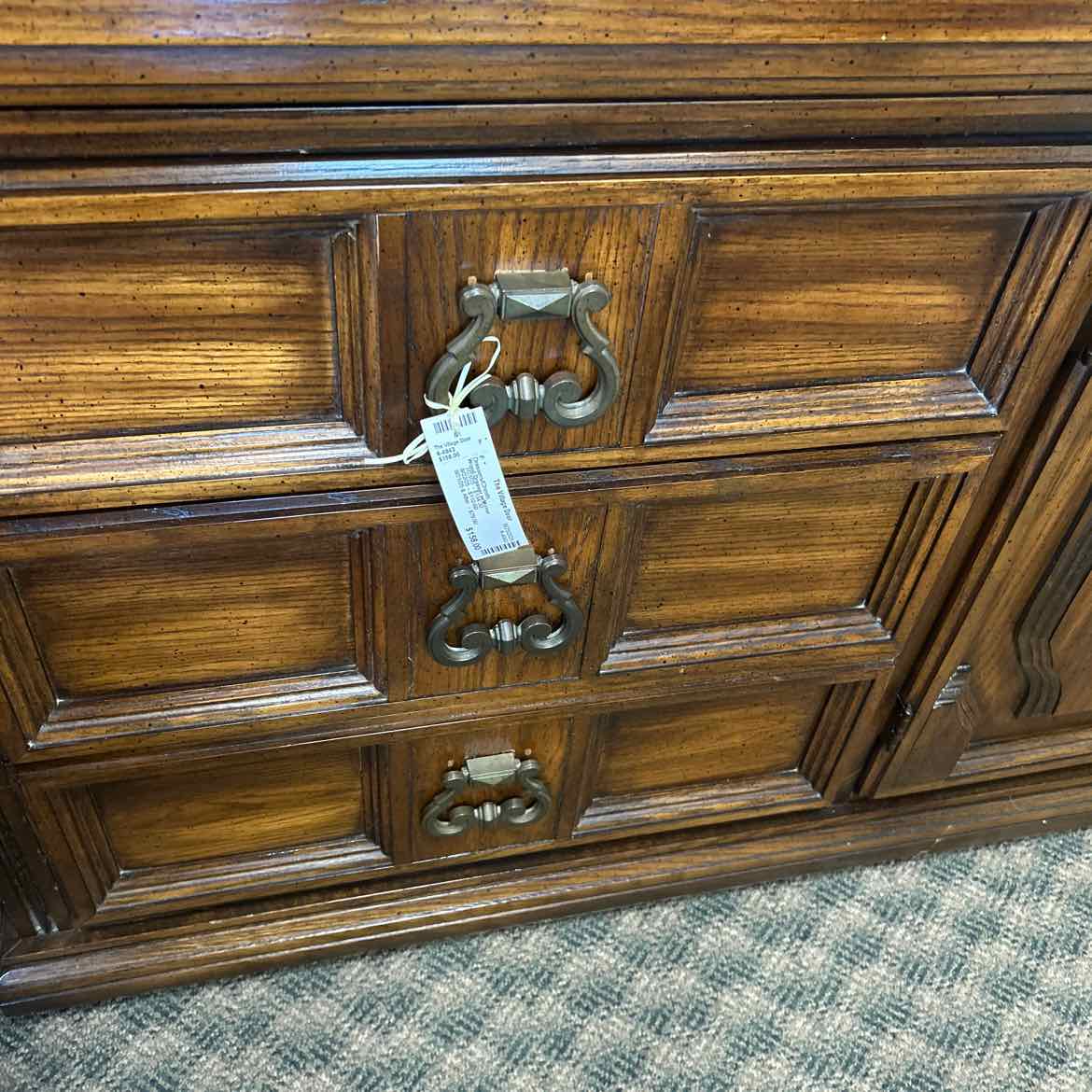 Wood Dresser w/Mirror