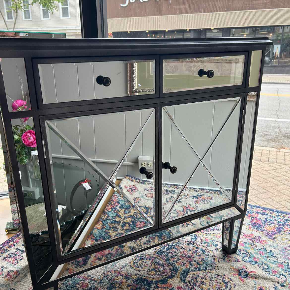Small Mirrored Chest w/2 Drawers