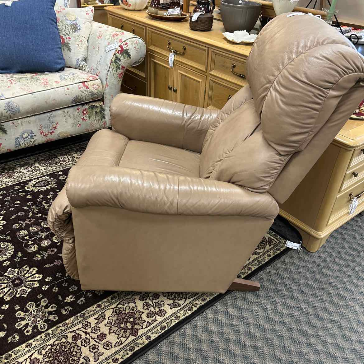 Tan Lazy Boy Leather Recliner