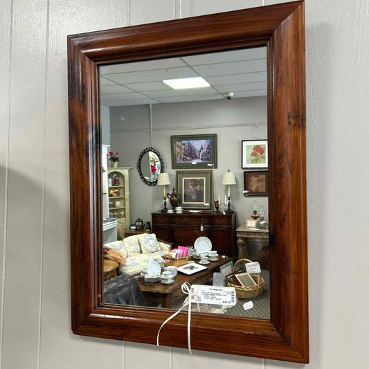 Rectangular Mirror in Wood Frame