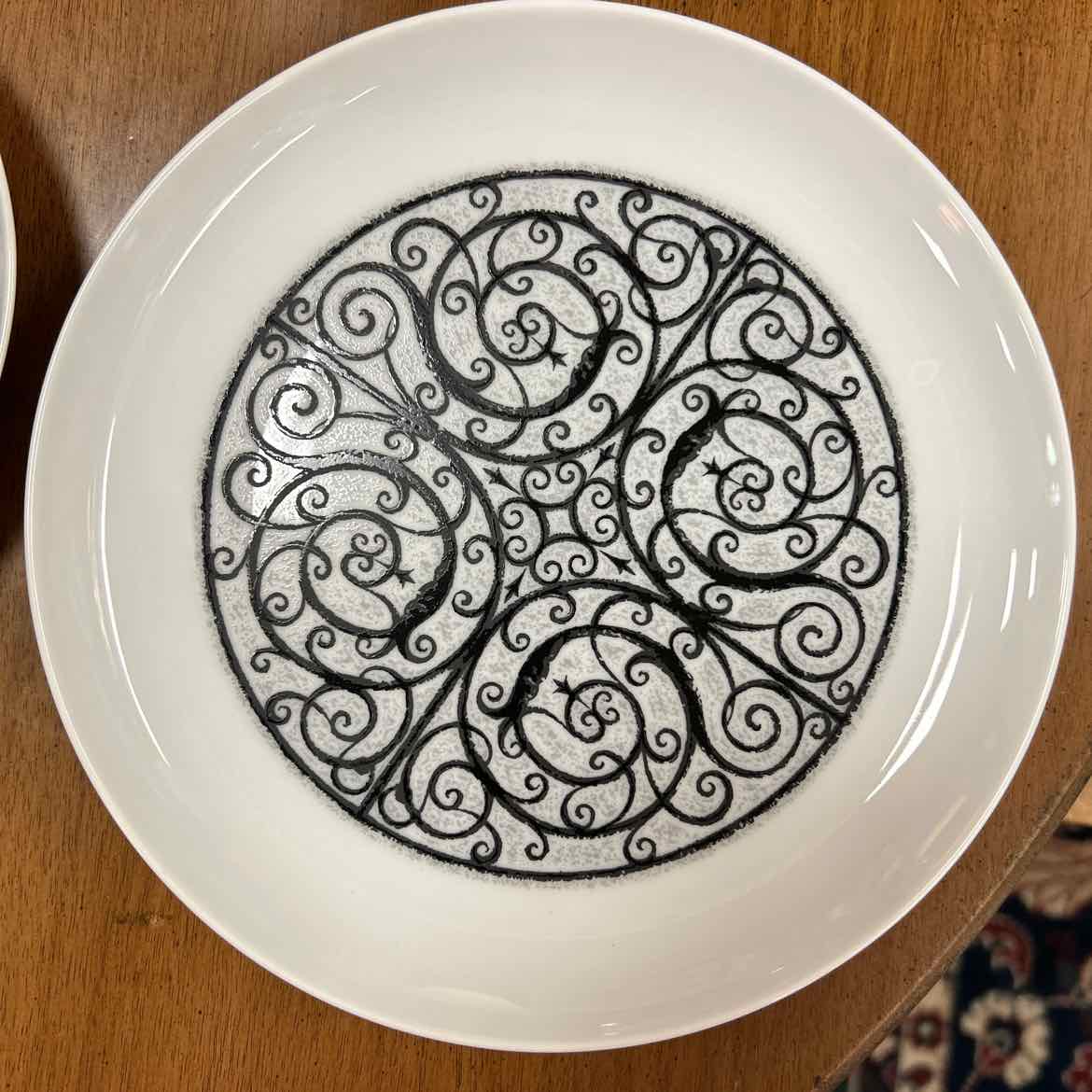 91 pc Noritake China White/Black Design