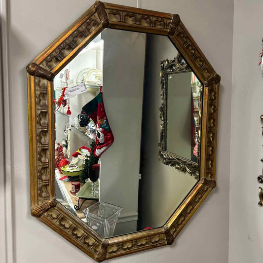 8 Sided Gold Framed Mirror