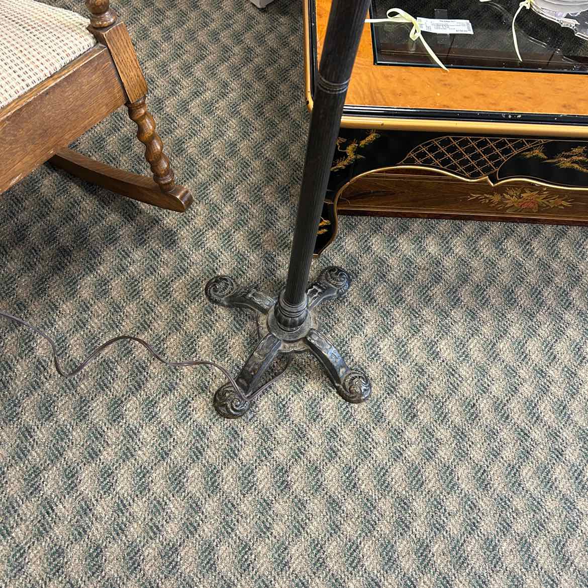 Metal Floor Lamp w/Tan Shade