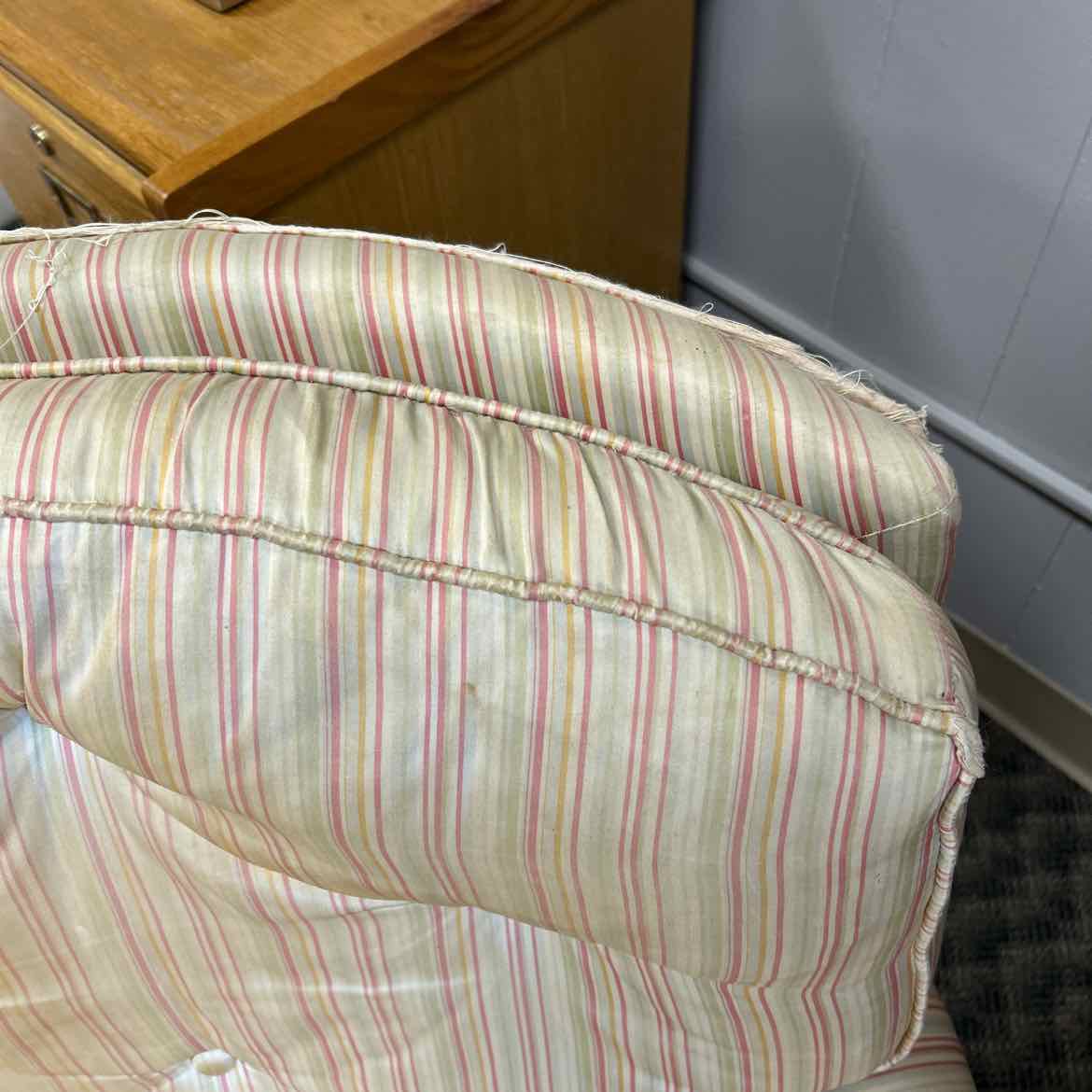 Baker Striped Arm Chair AS IS
