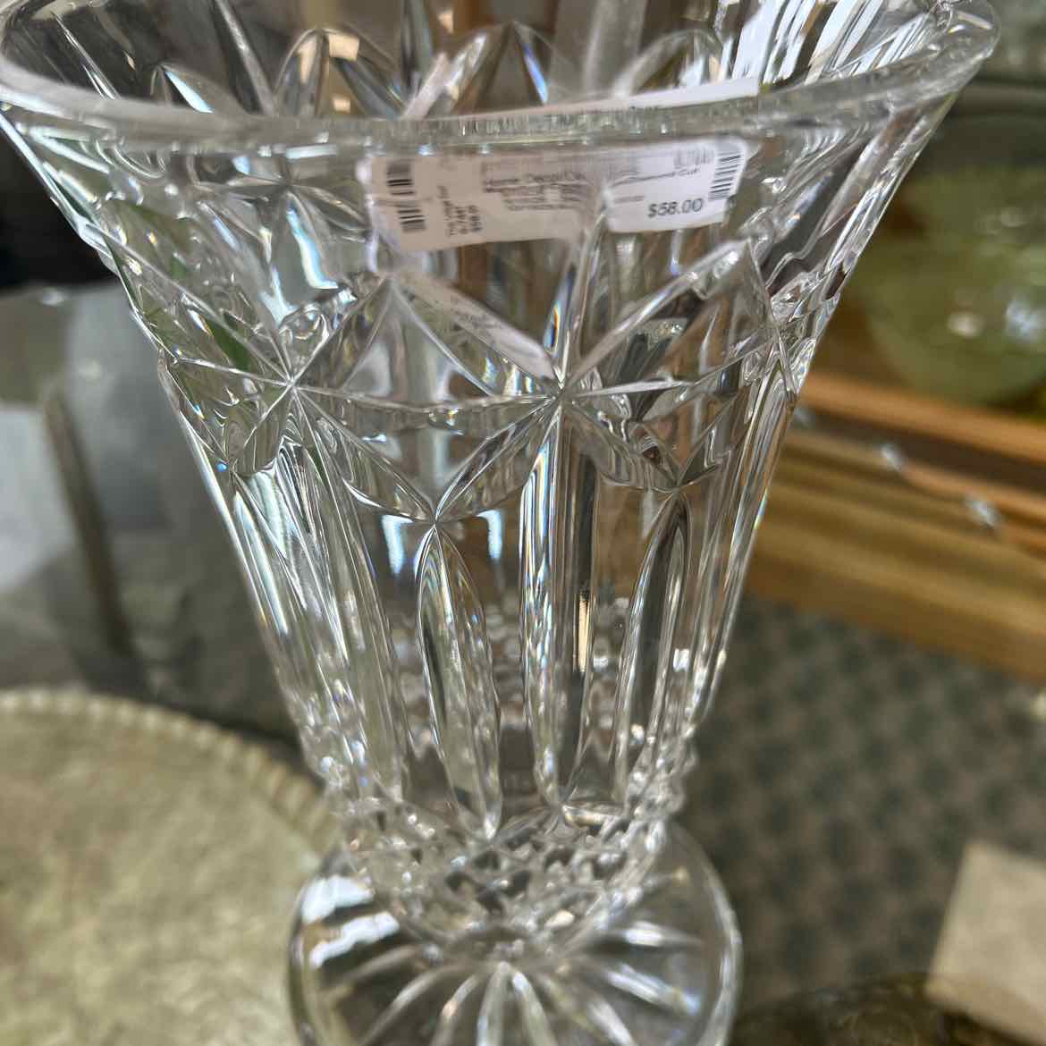 Waterford Crystal Vase-Diamond Cut