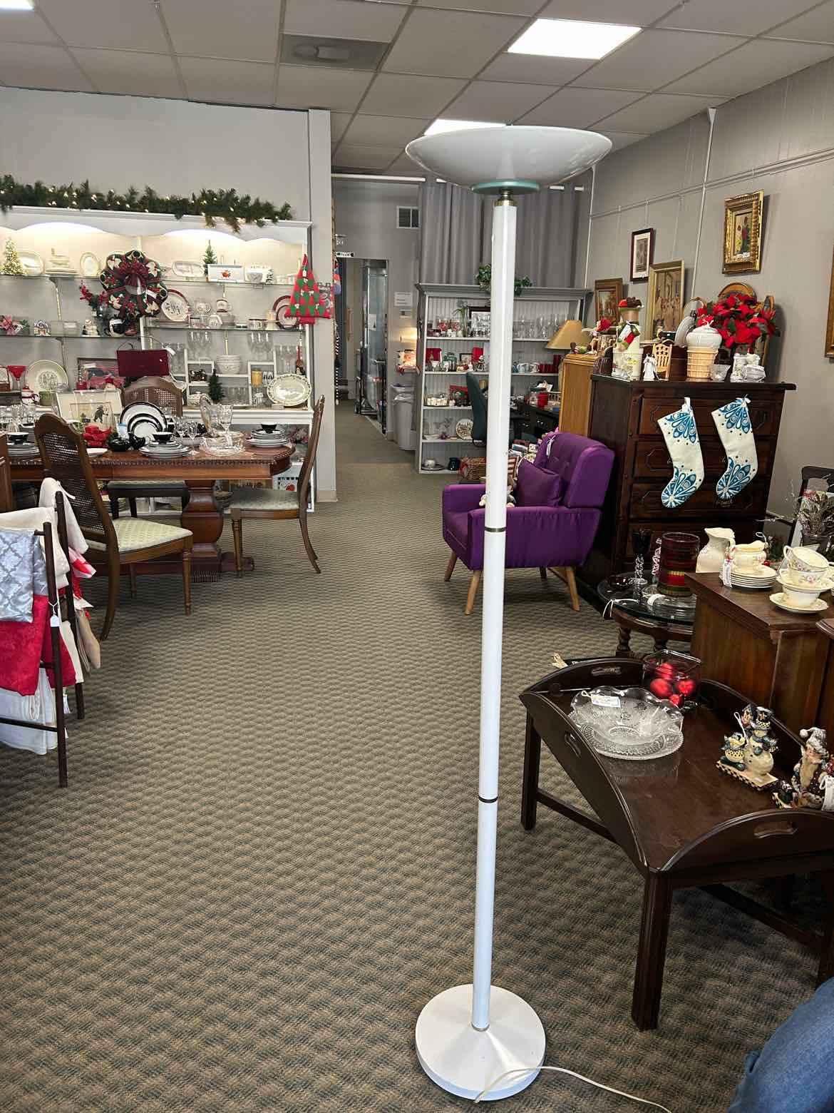 Tall White Floor Lamp