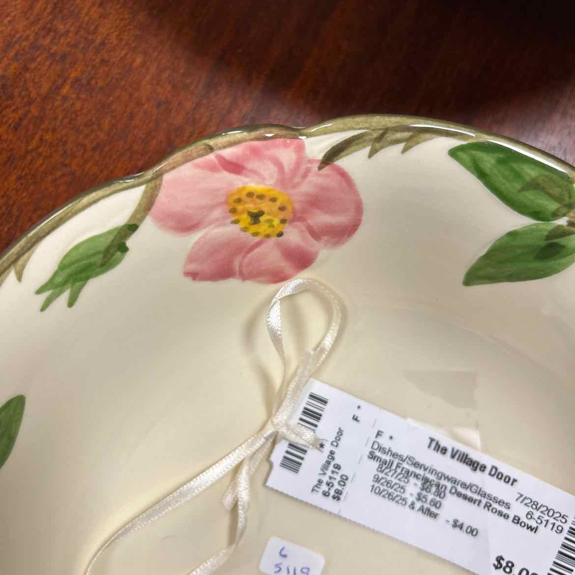 Small Franciscan Desert Rose Bowl