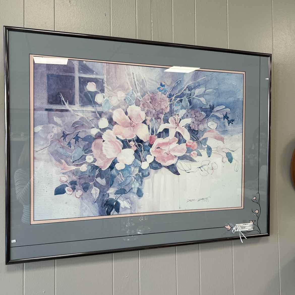 Picture of Pastel Flowers -Blue Border