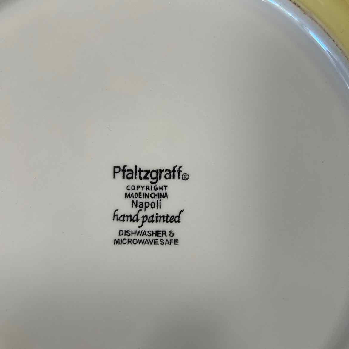 4 Pfaltzgraff Gold/Orange Dinner Plates