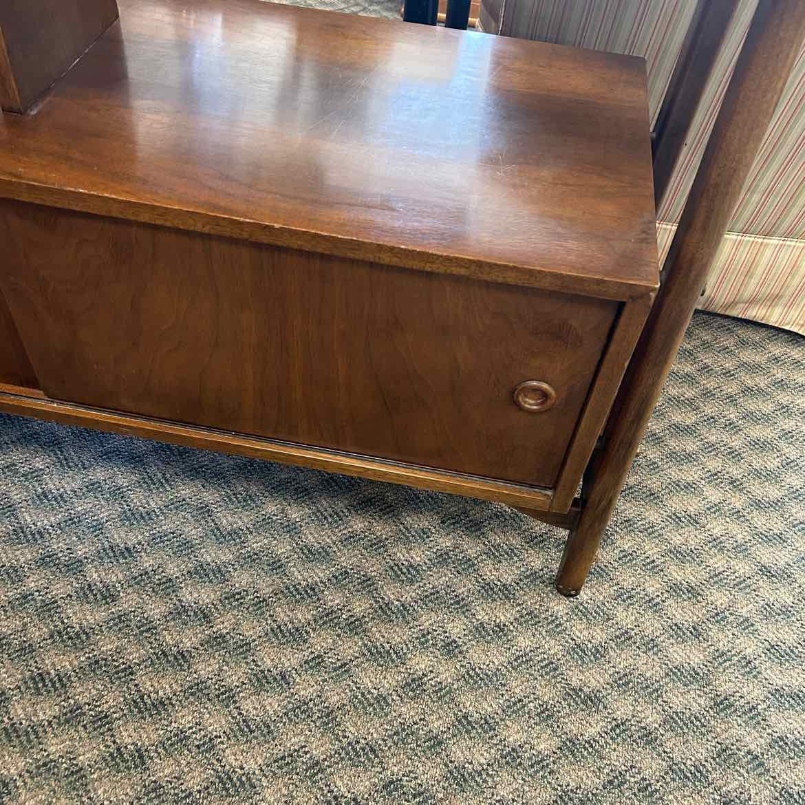 Mid Century Wood Room Divider/Book Shelf